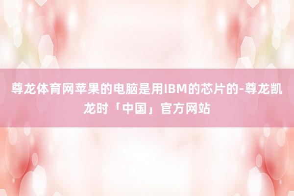 尊龙体育网苹果的电脑是用IBM的芯片的-尊龙凯龙时「中国」官方网站