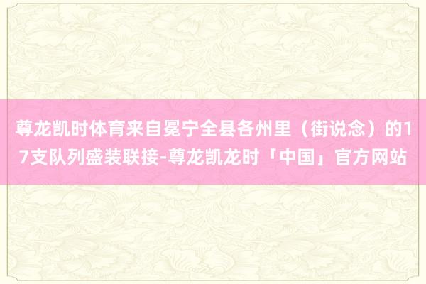 尊龙凯时体育来自冕宁全县各州里（街说念）的17支队列盛装联接-尊龙凯龙时「中国」官方网站